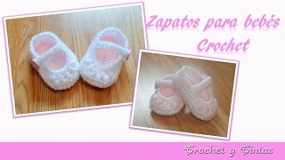 Como tejer zapaticos escarpines crochet ganchillo para bebé – Parte 2 [upl. by Eiuqnom]