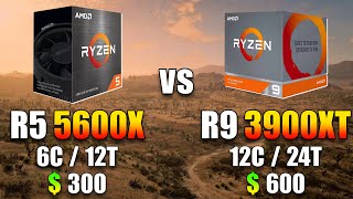 Ryzen 5 5600X vs Ryzen 9 3900XT  PC Gaming Tested [upl. by Juliet]