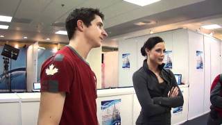 2011 Worlds Tessa Virtue Scott Moir interview [upl. by Betty]