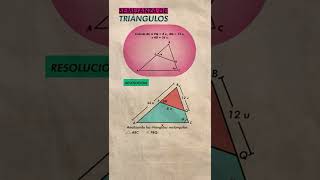 Ejercicio de Semejanza de triángulos geometria matemáticas triangulo [upl. by Ainessej]