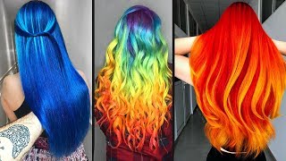 Top 10 Amazing Hair Color Transformation For Long HairRainbow Hairstyle Tutorials Compilations [upl. by Gney180]