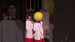 Choir man pulls out balloon from behind and creates angelic voice shorts church [upl. by Meakem]