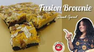 Fusion brownie review diwalispecial homebaker foodblogger foodreview desert trending [upl. by Yeldahc]