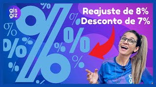 QUESTÕES DE PORCENTAGEM  REAJUSTE E DESCONTO  \Prof Gis [upl. by Regnig253]