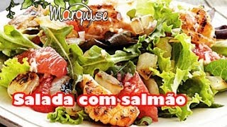 Minuto Marquise 119  Salada com lascas de salmão grelhado [upl. by Ellimak]