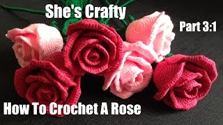 How To Crochet A Rose Easy Crochet lessons to crochet flowers part 31 [upl. by Nereen717]