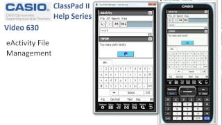 ClassPad Help 630  File Management [upl. by Cyprus213]