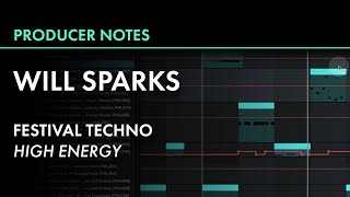 Will Sparks Festival TECHNO Style of quotBlow Your Mindquot  Ableton amp Serum  Producer Notes 003 [upl. by Rimidalb]