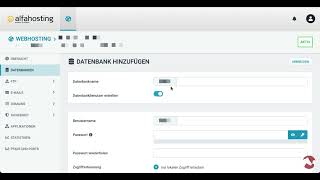 Teil 2  Alfahosting Datenbank anlegen [upl. by Volotta151]