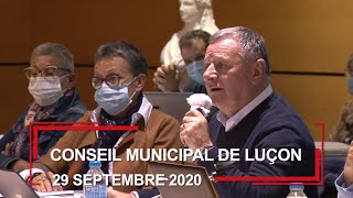 Conseil municipal de Luçon du 29 septembre 2020 [upl. by Dymphia]