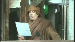 Aljamahiriya TV Libya  Muammar Al Gaddafis big full speech February 2011 Tripoli [upl. by Maxwell]