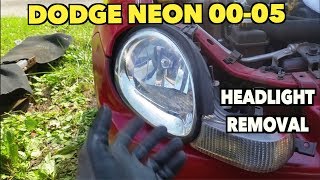 Dodge Neon Headlight Removal [upl. by Nneb527]