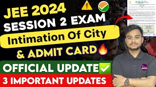 JEE Main Admit Card 2024 Session 2 🔥 JEE Mains 2024 Admit Card  JEE Main 2024 Latest News Today [upl. by Emmeline]