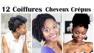 ☆ 12 Coiffures sur Cheveux Crépus ☆ [upl. by Llenrod]