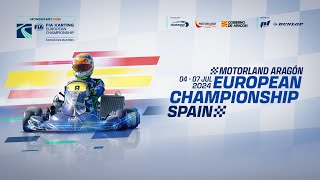 FIA karting European Championship 2024 KZKZ2KZ2 Masters  Round 1 Motorland Aragon Sunday [upl. by Gehman]