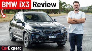 2022 BMW iX3 review inc 0100 The electric BMW that doesnt look like a science project [upl. by Cirdek]