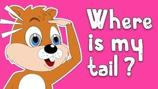 Where is my squirrel tail   Kindergarten animal education songs for children by Fun For Kids TV [upl. by Esidnak385]