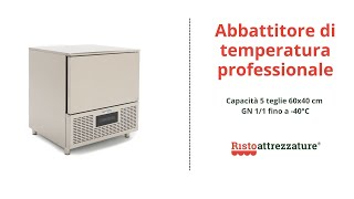 Abbattitore di temperatura 5 teglie 60x40 cm GN 11 fino a  40° C [upl. by Piper879]