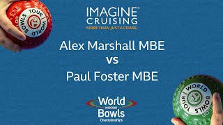 World Indoor Bowls Championship 2024 Alex Marshall MBE vs Paul Foster MBE  Day 16 Match 4 [upl. by Howland]