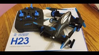 RC Flying Car At The Skate Park JJRC H23 Unboxing and review RC quadcopter and car [upl. by Tracie]