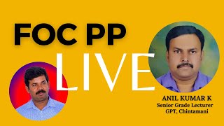 FOC passing package Live With Anil Kumar KSenior Grade LecturerChintamani [upl. by Auria374]