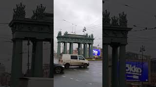 Moscow Gate Square in St Petersburg at the intersection of Moskovsky and Ligovsky Avenues [upl. by Mehalek196]