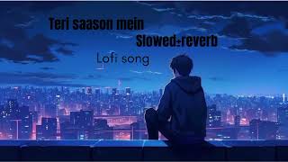 teri saason mein  slowed reverblofi songrelax reverb [upl. by Anileve]