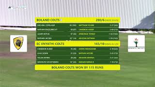 CSA 1Day Provincial Colts  Boland Colts vs EC Iinyathi Colts [upl. by Reed]