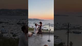 A Fairy Tale Proposal Romance and Sunset in Mykonos [upl. by Lamhaj]