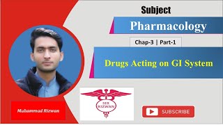 Drugs Acting on GI System  Antiemetics Drugs  BSN and Paramedics Course  Chap3rd  Part1 [upl. by Naira]