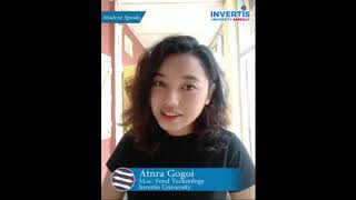 Antra Gogoi of MSc Food Technology  College Review  Invertis University Bareilly Uttar Pradesh [upl. by Lehteb373]