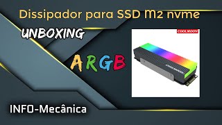 Dissipador para SSD M2 nvme com argb unboxing [upl. by Sousa]