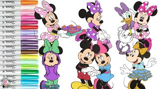 Disney Minnie Mouse and Friends Coloring Book Compilation Mickey Mouse Daisy Duck and Pluto [upl. by Cila189]