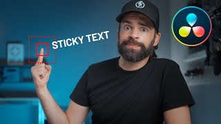 How to STICK TEXT to a Moving Object FAST  DaVinci Resolve 18 Tracking Tutorial [upl. by Ocer669]