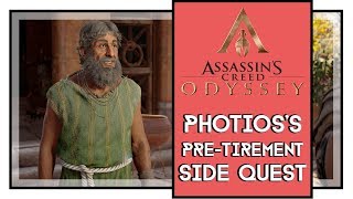 Assassins Creed Odyssey Photioss PreTirement Side Quest Walkthrough [upl. by Layney]