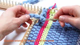 Weaving on a Knitting Loom [upl. by Niall]