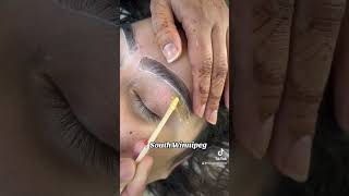 Satisfying eyebrows waxing results eyebrowsthreading eyebrows waxing shorts winnipeg viral [upl. by Bartley538]