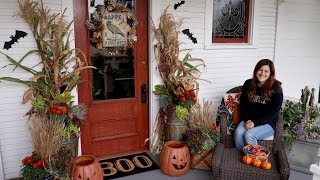 Decorating our front porch for FallHalloween 🎃👻 Garden Answer [upl. by Shifrah858]