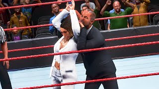 WWE 2K20 Rhea Ripley suit vs Byron Saxton Intergender Wrestling [upl. by Durston634]