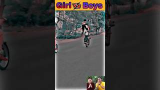 Girl vs boys 👿🔥 girlbikeride motovlog boyrider race viralvideo shorts youtubeshorts rider [upl. by Sualokcin]