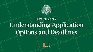 How to Apply Options and Deadlines [upl. by Portingale]