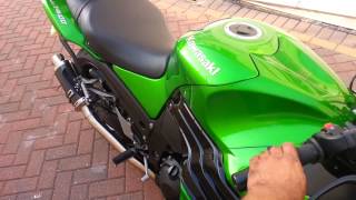 Kawasaki ZZR 1400 2012 with delkevic 8quot carbon exh [upl. by Asseniv]