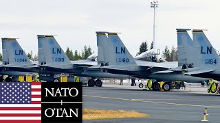 USAF NATO Powerful fighter jets during largescale military exercises in Finland [upl. by Soneson]