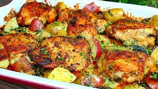 Creamy Garlic Butter Chicken and Potatoes Recipe  Easy Chicken and Potatoes Recipe [upl. by Blackmun]