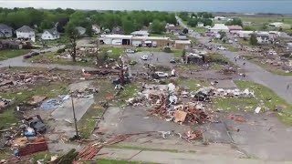 Assessing the Damage After the Greenfield Tornado [upl. by Arannahs]