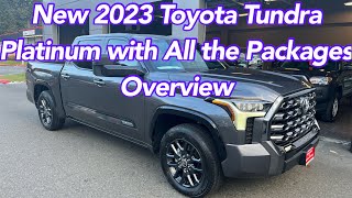 New 2023 Toyota Tundra Platinum with all the Packages Review and Walk Around [upl. by Otit]