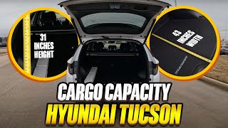 2023 Hyundai Tucson  True Cargo Capacity Given In Inches [upl. by Aisatna]