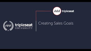 Creating Sales Goals Level 3  TSU [upl. by Frazier]