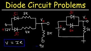 How To Solve Diode Circuit Problems In Series and Parallel Using Ohms Law and KVL [upl. by Elkcim953]