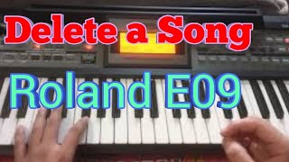 How To Delete a Song from Roland E09 Indian  Alternative Way to Delete A Song  in HINDI [upl. by Yates]